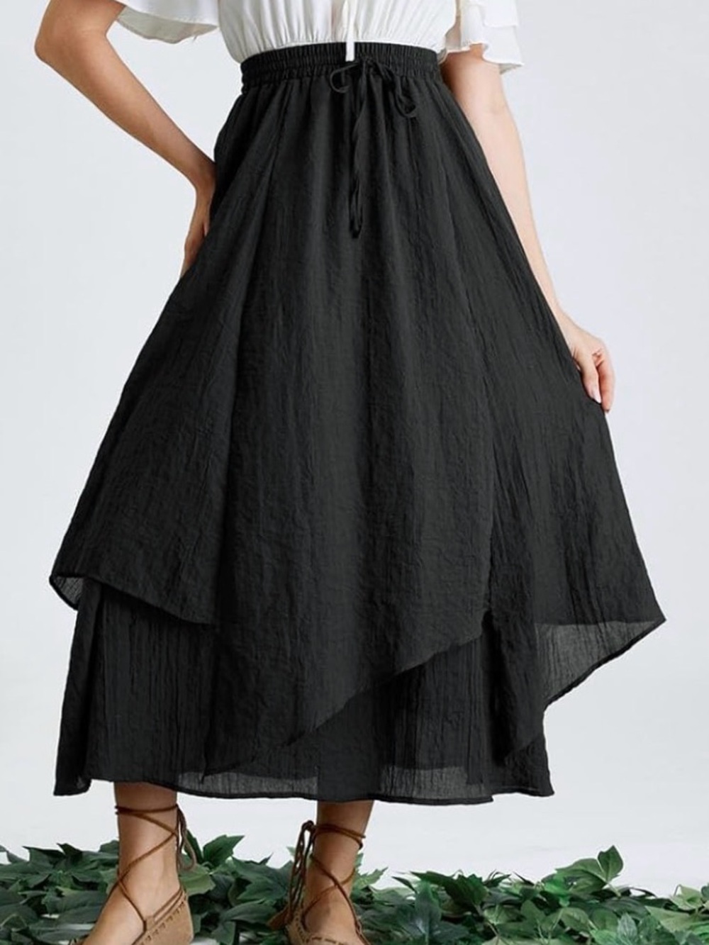 Scarlet Darkness Women Renaissance High Waist Skirt Black 2XL